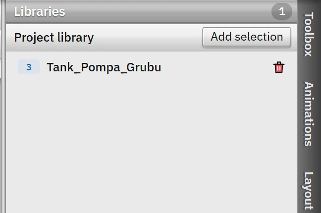 Libraries card: a single template (3 objects).